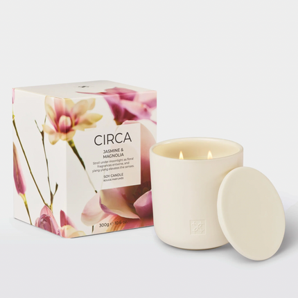 Circa Home Candle Jasmine & Magnolia 300g & 70g candle & Fragrance Diffuser 250ml - Lillianna Gifts Australia