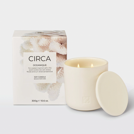 Circa Home Candle Oceanique 300g & 70g candle & Fragrance Diffuser 250ml - Lillianna Gifts Australia