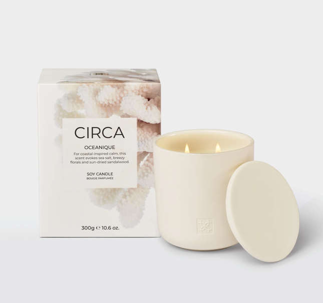 Circa Home Candle Oceanique 300g & 70g candle & Fragrance Diffuser 250ml - Lillianna Gifts Australia
