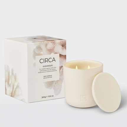 Circa Home Candle Oceanique 300g & 70g candle & Fragrance Diffuser 250ml - Lillianna Gifts Australia