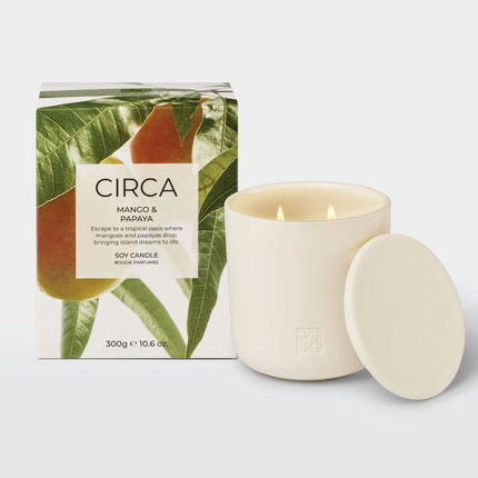 Circa Home Candle Mango & Papaya 300g & 70g candle & Fragrance Diffuser 250ml - Lillianna Gifts Australia
