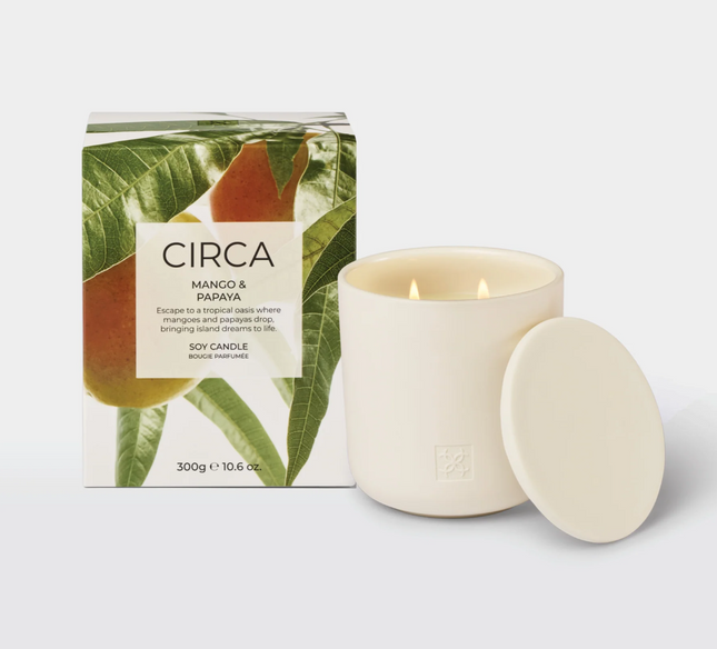 Circa Home Candle Mango & Papaya 300g & 70g candle & Fragrance Diffuser 250ml - Lillianna Gifts Australia