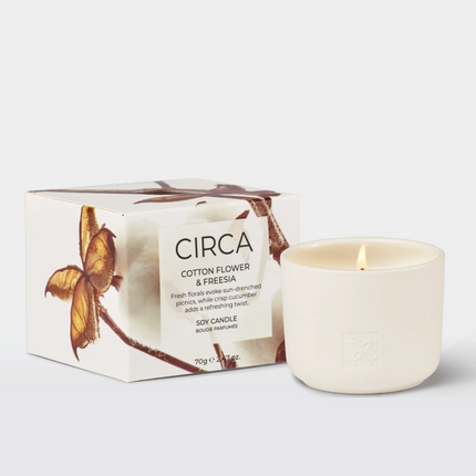 Circa Home Candle Cotton Flower & Freesia 300g & 70g candle & Fragrance Diffuser 250ml - Lillianna Gifts Australia
