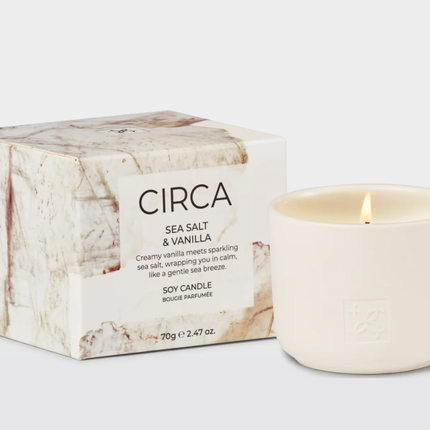 Circa Home Candle Sea Salt & Vanilla 300g & 70g candle & Fragrance Diffuser 250ml - Lillianna Gifts Australia