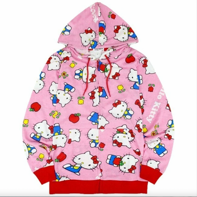 Sanrio Characters Vintage Printed Hoodie - Hello Kitty - Lillianna Gifts Australia