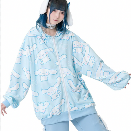 Sanrio Characters Vintage Printed Hoodie - Cinnamoroll - Lillianna Gifts Australia
