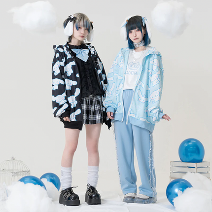 Sanrio Characters Vintage Printed Hoodie - Cinnamoroll - Lillianna Gifts Australia