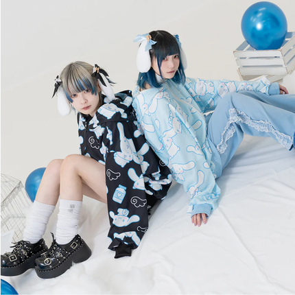 Sanrio Characters Vintage Printed Hoodie - Cinnamoroll - Lillianna Gifts Australia