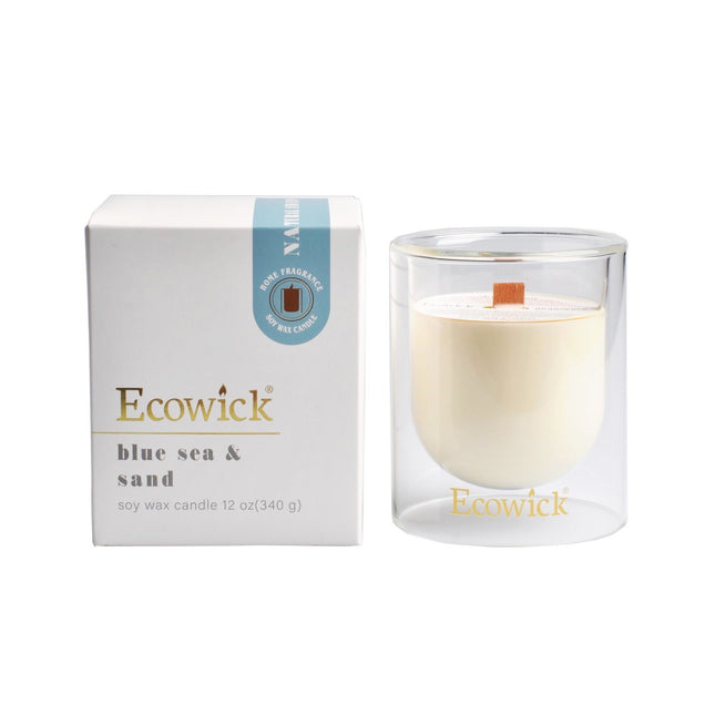 EcoWick Candle Hourglass design Glass 300g - Lillianna Gifts Australia