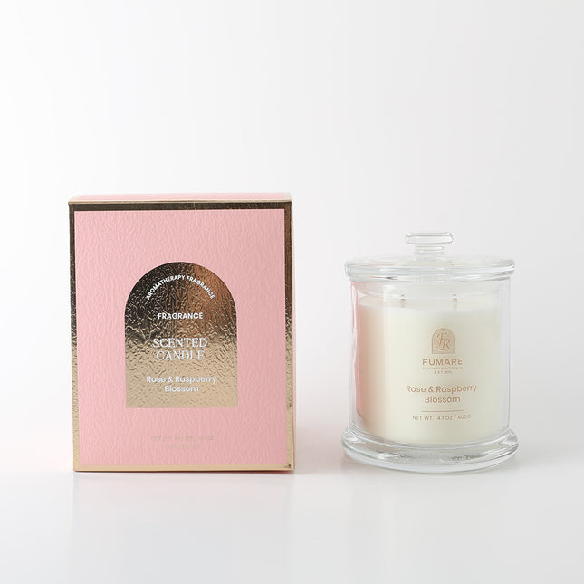 FUMARE 400G Scented Candle - Rose & Raspberry Blossom - Lillianna Gifts Australia
