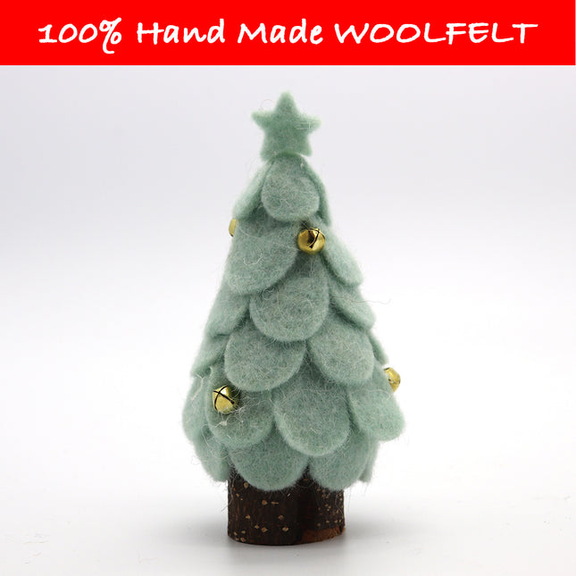 Wool Felt Bell on the Tree Green - Lillianna Gifts Australia