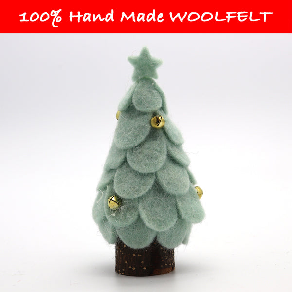 Wool Felt Bell on the Tree Green - Lillianna Gifts Australia
