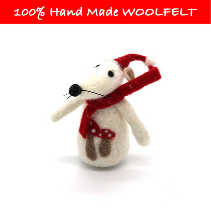 Wool Felt Christmas Rat Small - Lillianna Gifts Australia