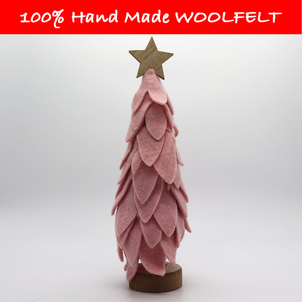 Wool Felt Large Christmas Tree Pink - Lillianna Gifts Australia