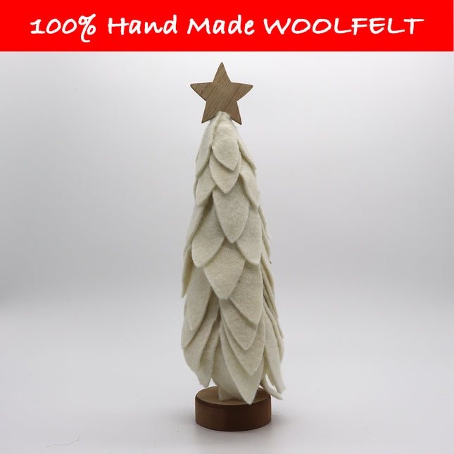 Wool Felt Large Christmas Tree White - Lillianna Gifts Australia