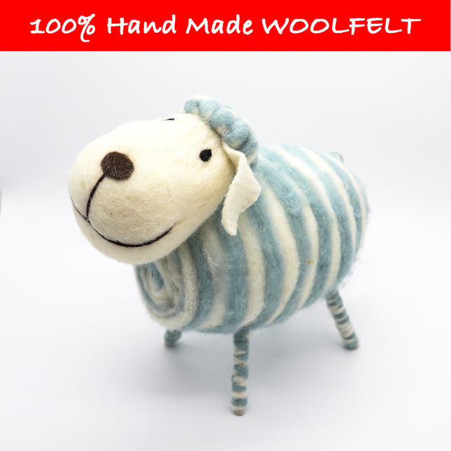 Wool Felt Double Coloured Sheep Blue Large - Lillianna Gifts Australia