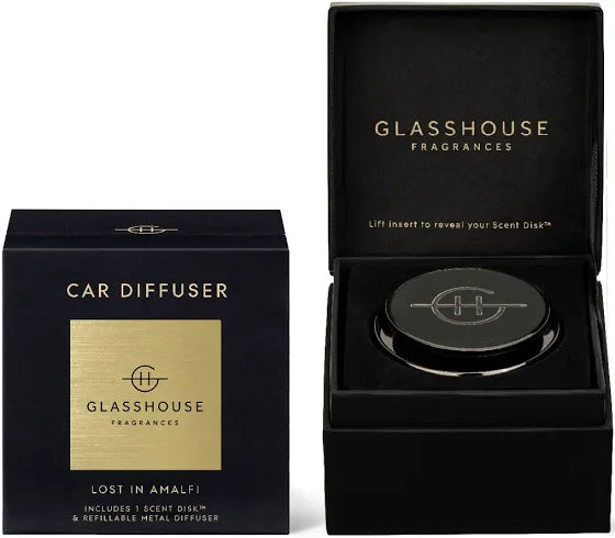 Glasshouse Car Diffuser Lost in Amalfi - Lillianna Gifts Australia