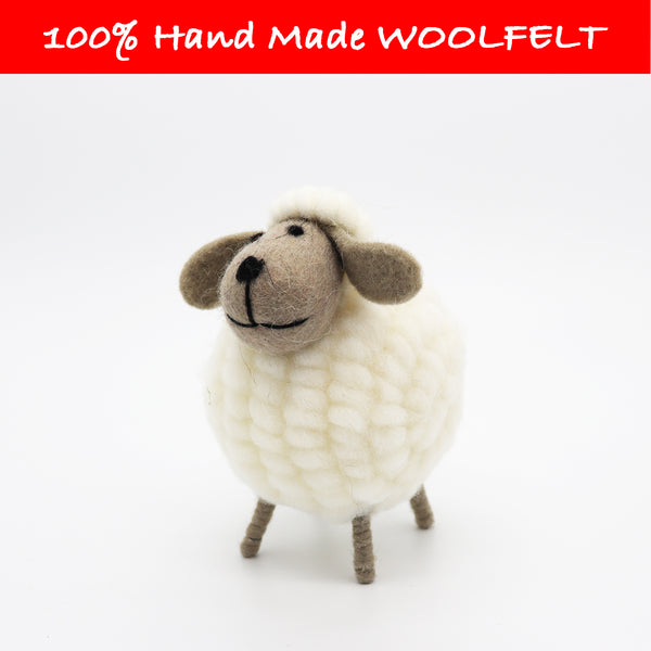 Wool Felt Circled Wool Sheep Large - Lillianna Gifts Australia