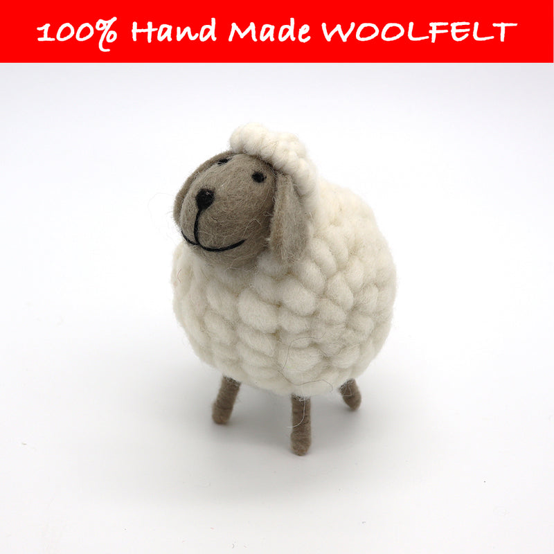Wool Felt Circled Wool Sheep Medium - Lillianna Gifts Australia