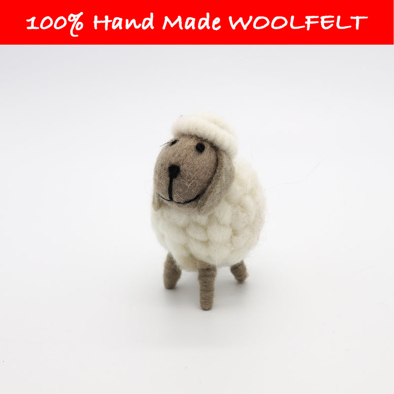 Wool Felt Circled Wool Sheep Small - Lillianna Gifts Australia
