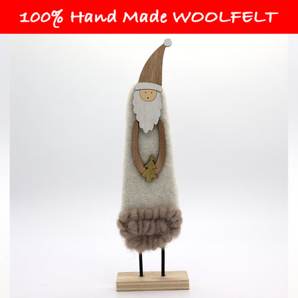 Wool Felt White Santa - Lillianna Gifts Australia