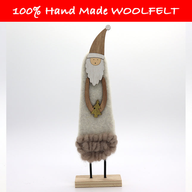Wool Felt White Santa - Lillianna Gifts Australia