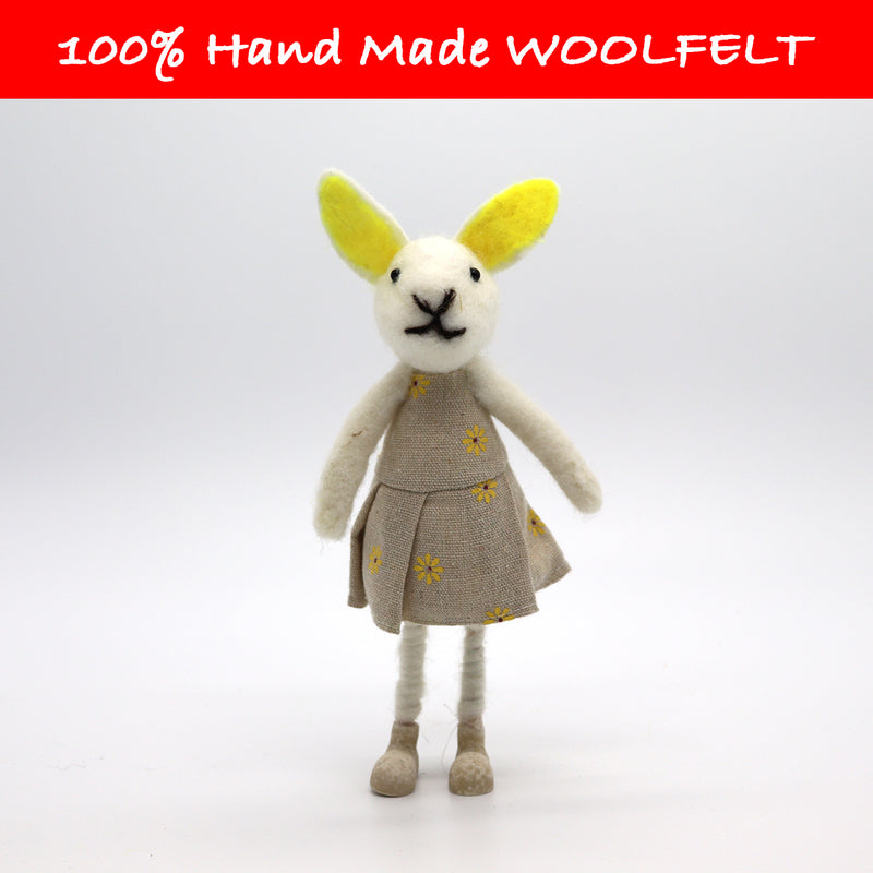 Wool Felt Skirt Bunny - Lillianna Gifts Australia