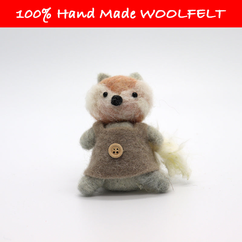 Wool Felt Little Fox Grey - Lillianna Gifts Australia