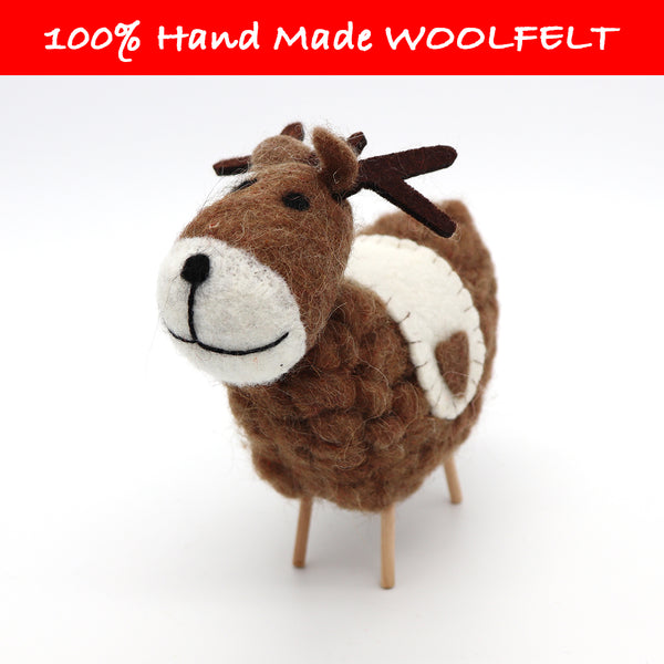 Wool Felt Brown Deer - Lillianna Gifts Australia