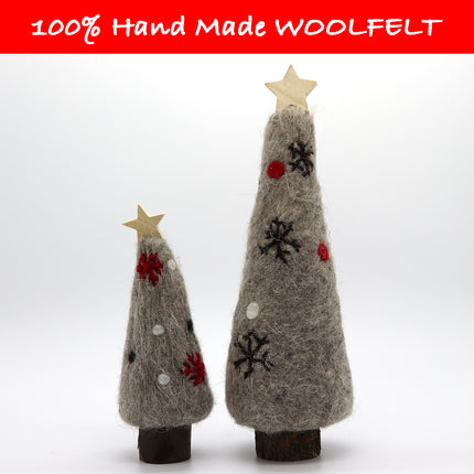 Wool Felt Snow Flake Christmas Tree - Lillianna Gifts Australia