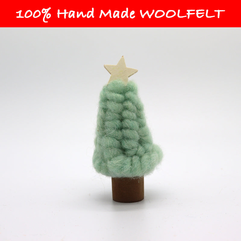 Wool Felt Mini Christmas Tree Green - Lillianna Gifts Australia