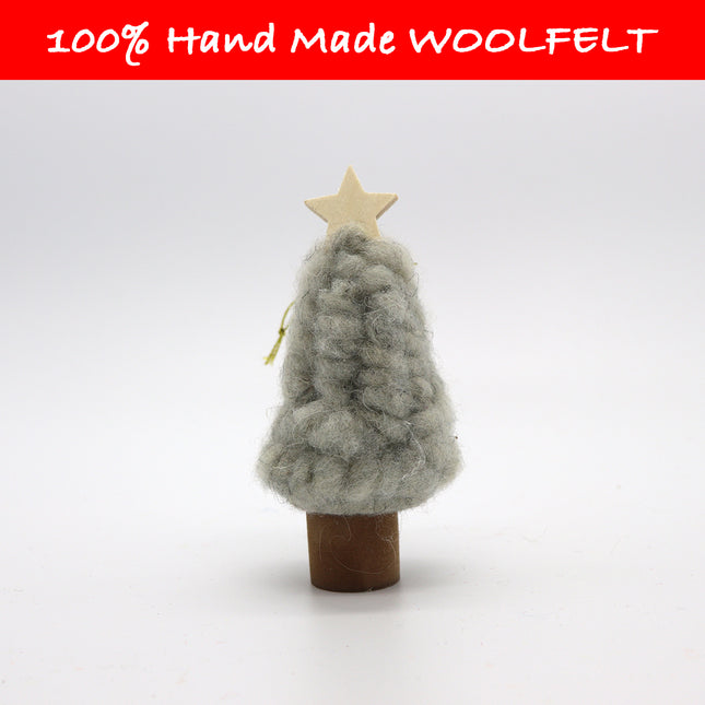 Wool Felt Mini Christmas Tree Grey - Lillianna Gifts Australia