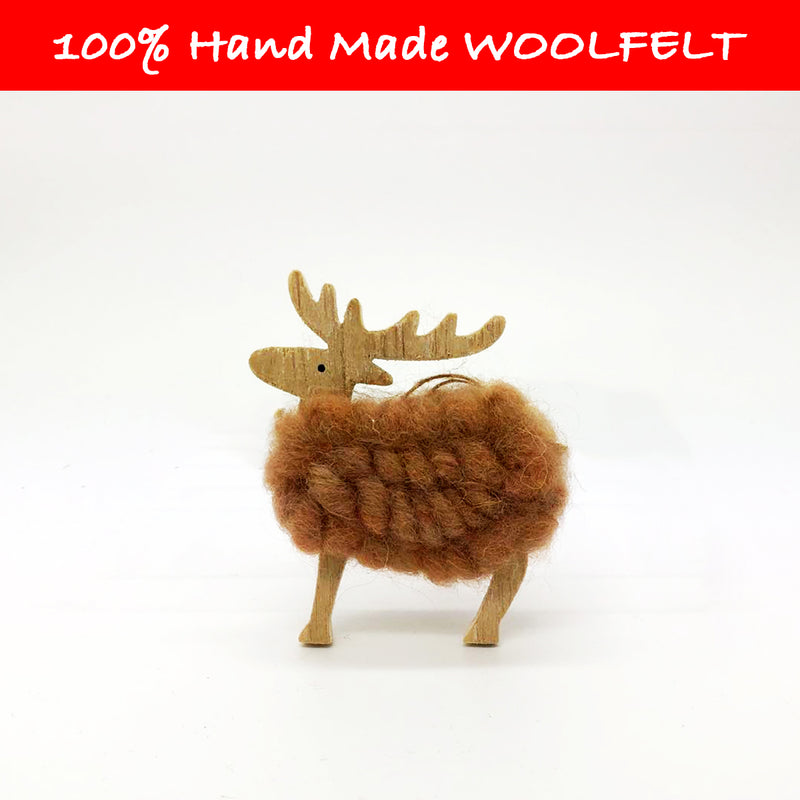 Wool Felt Little Deers Brown - Lillianna Gifts Australia