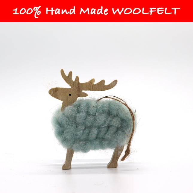 Wool Felt Little Deers Blue - Lillianna Gifts Australia