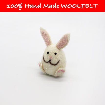 Wool Felt Easter Bunny Pink - Lillianna Gifts Australia