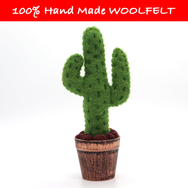 Wool Felt Flat Cactus Large - Lillianna Gifts Australia