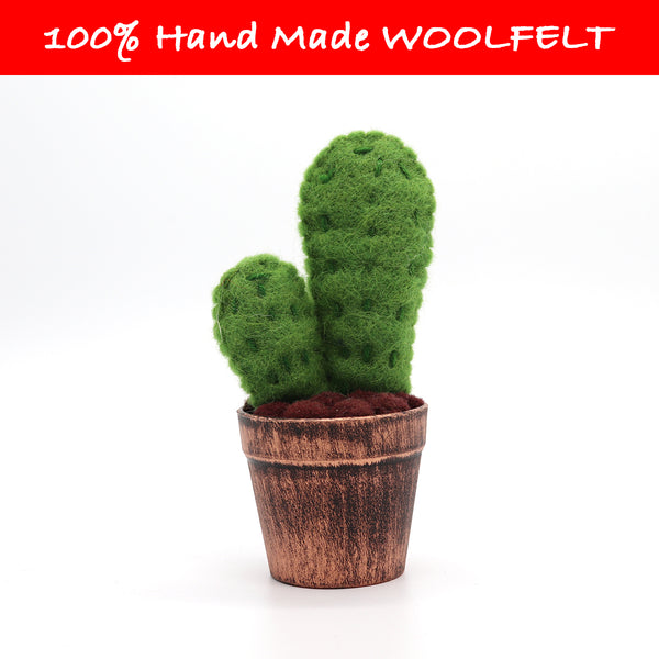 Wool Felt Flat Cactus Small - Lillianna Gifts Australia