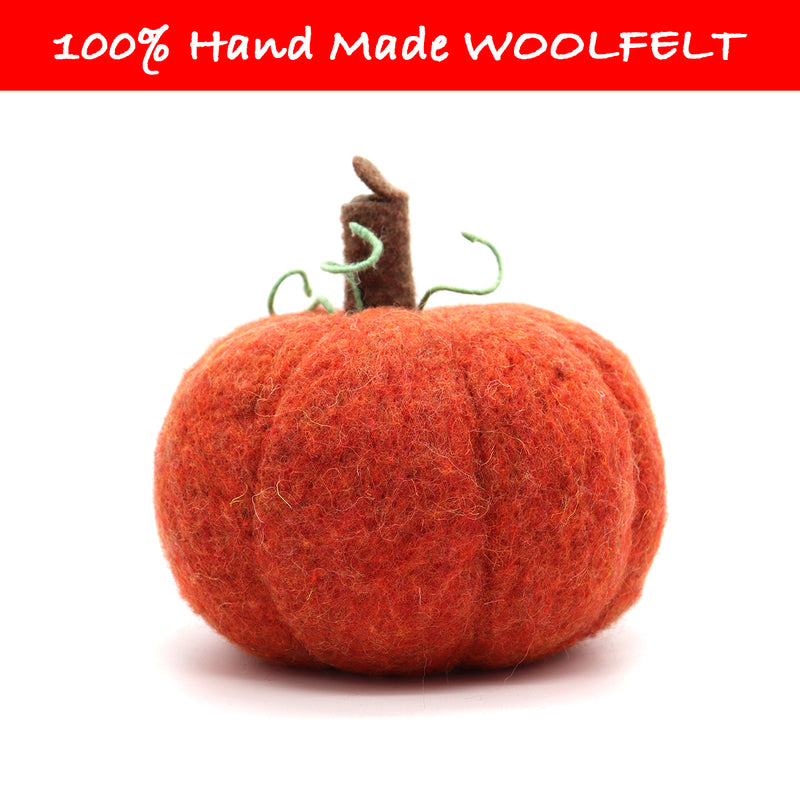 Wool Felt Pumpkin Large - Lillianna Gifts Australia