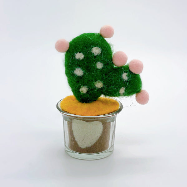 Wool Felt Pink Ball Cactus - Lillianna Gifts Australia