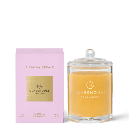 Glasshouse Candle A Tahaa Affair Vanilla Caramel - Lillianna Gifts Australia