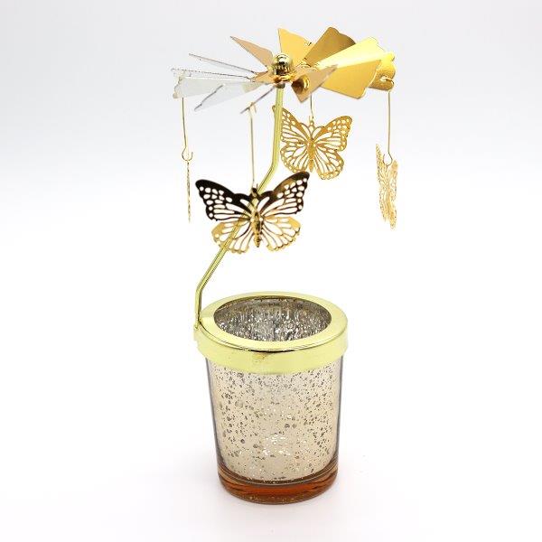 Candle Spinner Butterfly Gold\Silver - Lillianna Gifts Australia