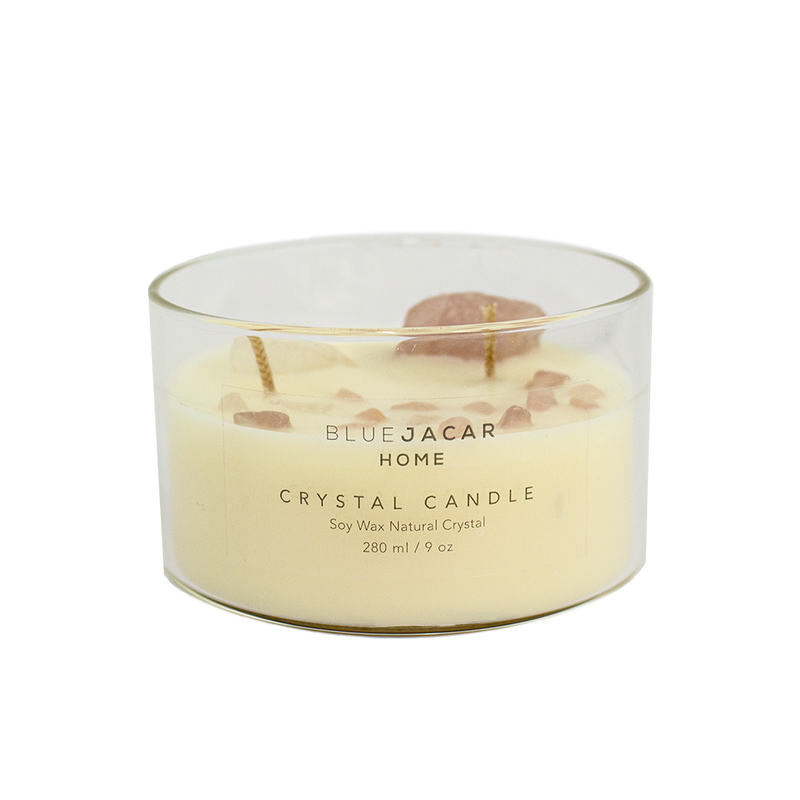 'Love Pomelo' Crystal Healing Candle - Lillianna Gifts Australia