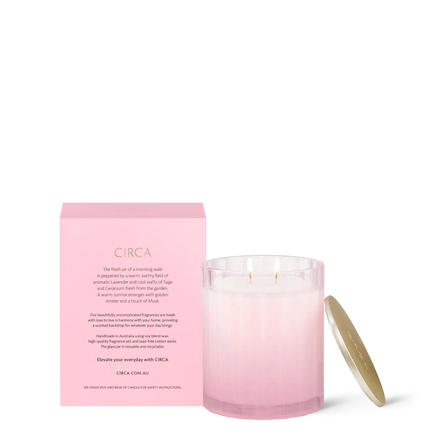 Circa Home WHITE LAVENDER & SAGE Soy Candle 350g - Lillianna Gifts Australia