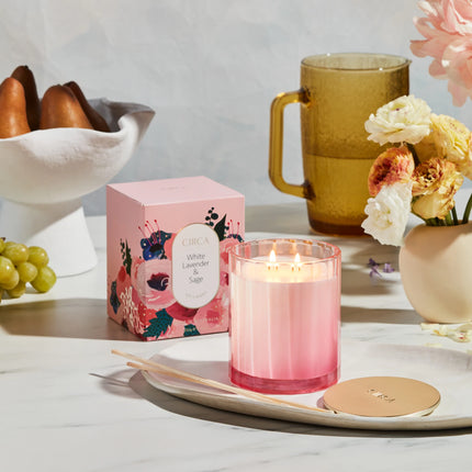 Circa Home WHITE LAVENDER & SAGE Soy Candle 350g - Lillianna Gifts Australia