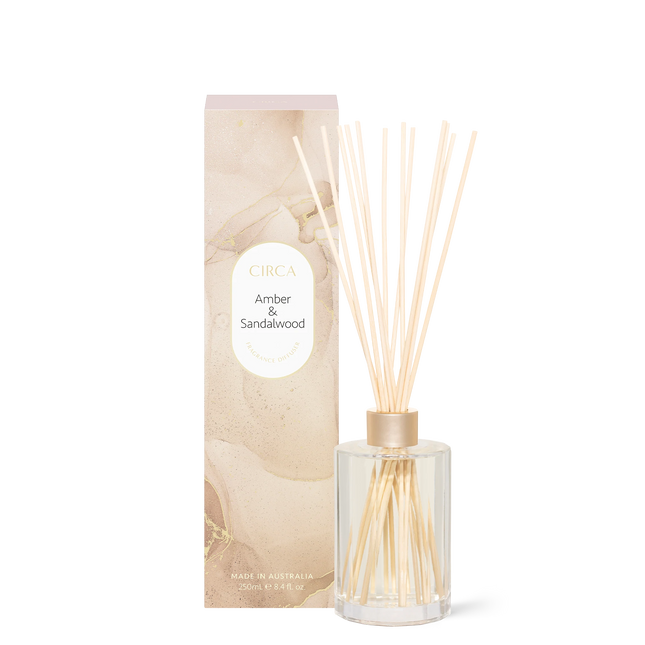 Circa Home AMBER & SANDALWOOD Fragrance Diffuser 250mL - Lillianna Gifts Australia