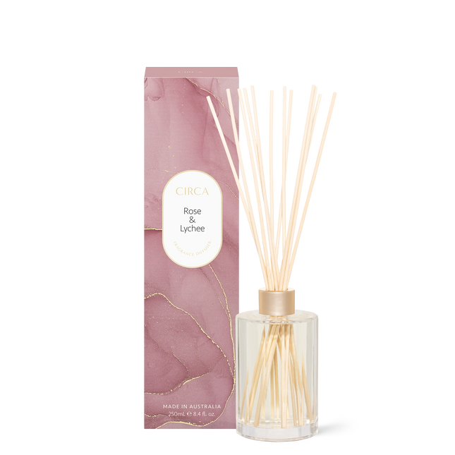 Circa Home ROSE & LYCHEE Fragrance Diffuser 250mL - Lillianna Gifts Australia