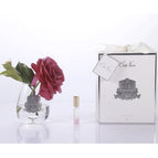 Clear Glass Carmine Red
