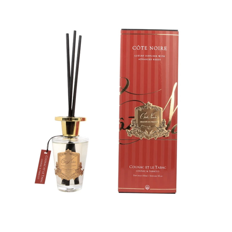Cote Noire Cognac & Tobacco Gold Diffuser - Lillianna Gifts Australia