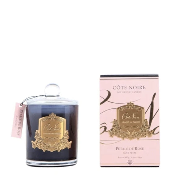 Cote Noire Candle Rose Petal Silver - Lillianna Gifts Australia