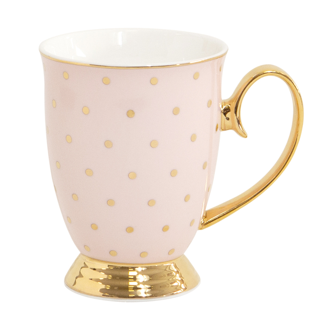 Cristina Re Polka Gold Blush Mug - Lillianna Gifts Australia